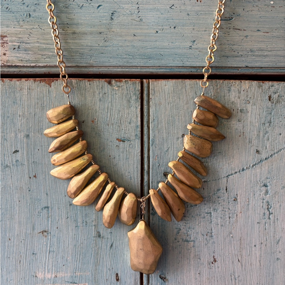 Fun & Unique Gold Nugget Necklace - Picture 3 of 10